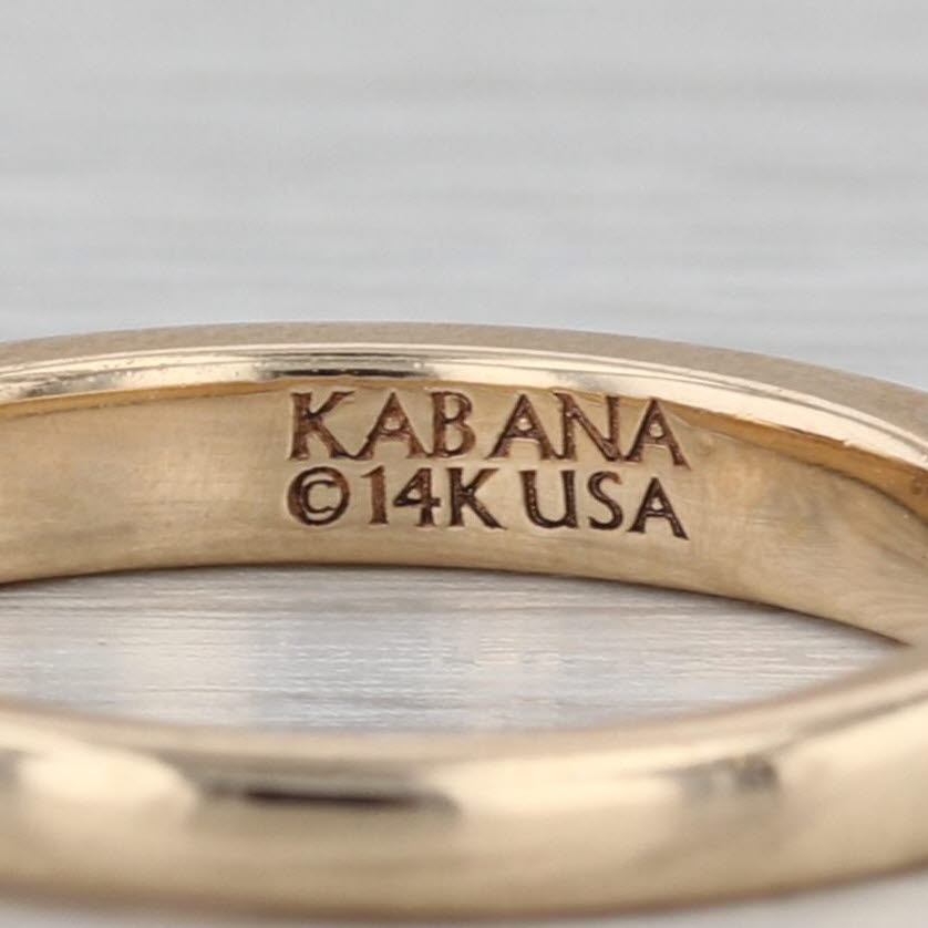 Kabana Multicolor Mother of Pearl Band 14k Yellow Gold Size 6.75 Ring Stackable