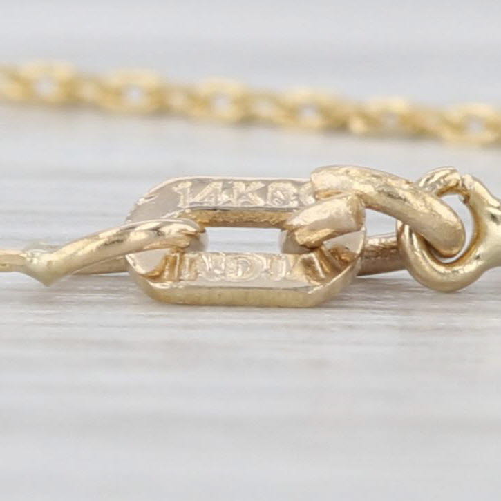 0.14ctw Diamond 3-Ring Pendant Necklace 14k Tri-toned Gold 20" Cable Chain