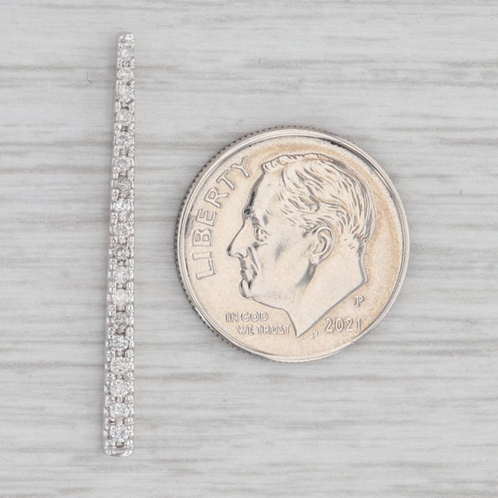 Light Gray 0.15ctw Diamond Journey Pendant 10k White Gold