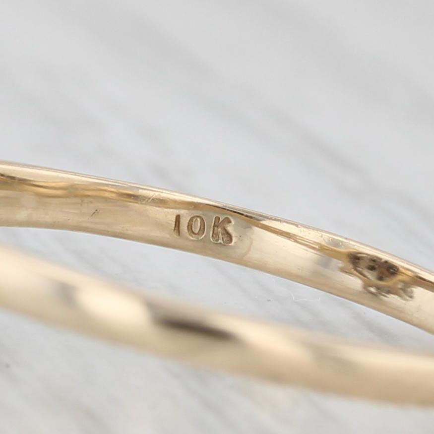 Light Gray 0.32ctw Diamond Flower Cluster Ring 10k White Yellow Gold Size 6.75