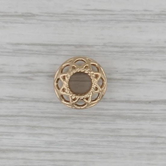 Authentic Pandora Openwork Lattice Charm 14k Gold Bead 750470 Retired Bead