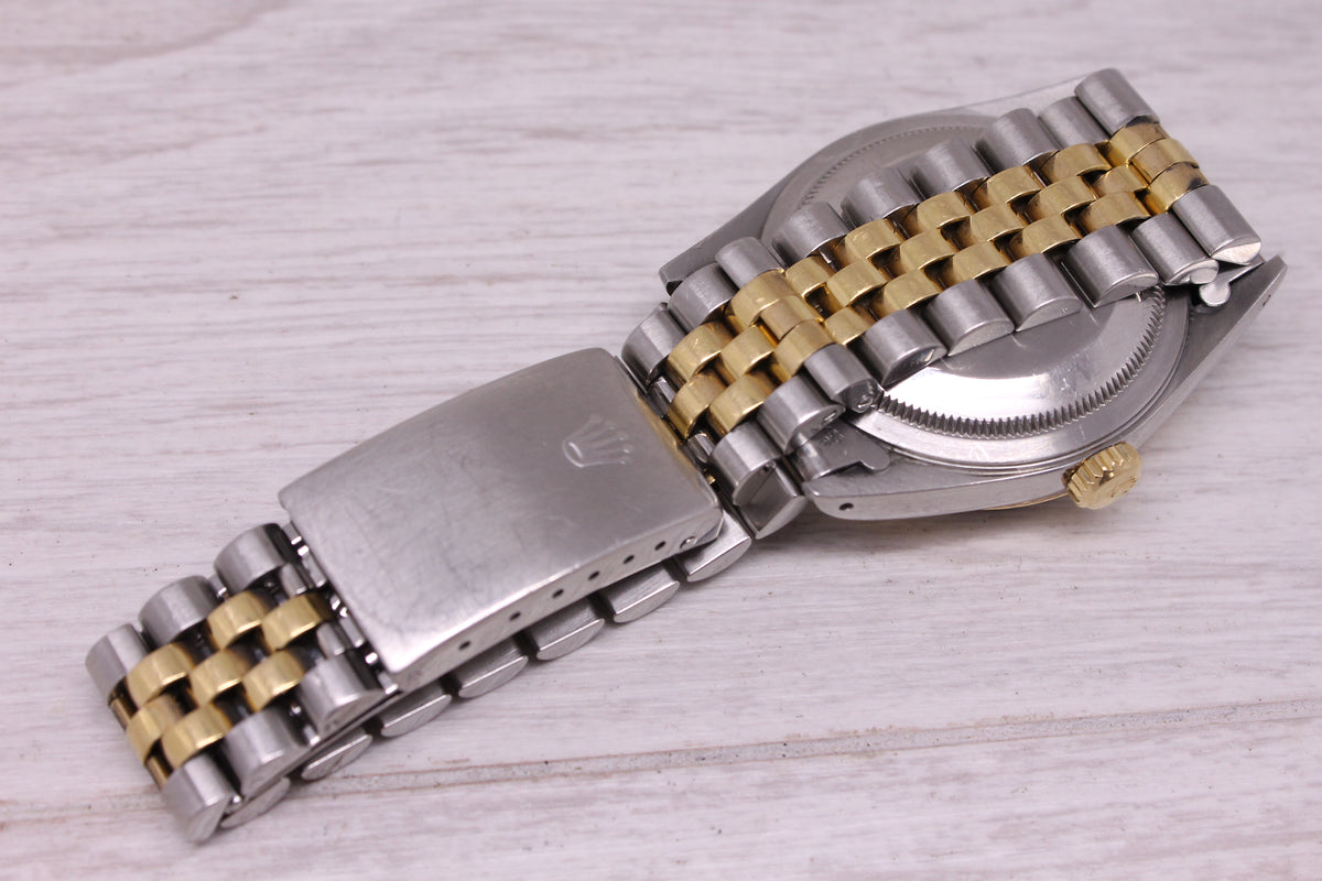 Vintage 1991 Rolex Datejust 16233 36mm 18k Steel Automatic Watch Jubilee Band