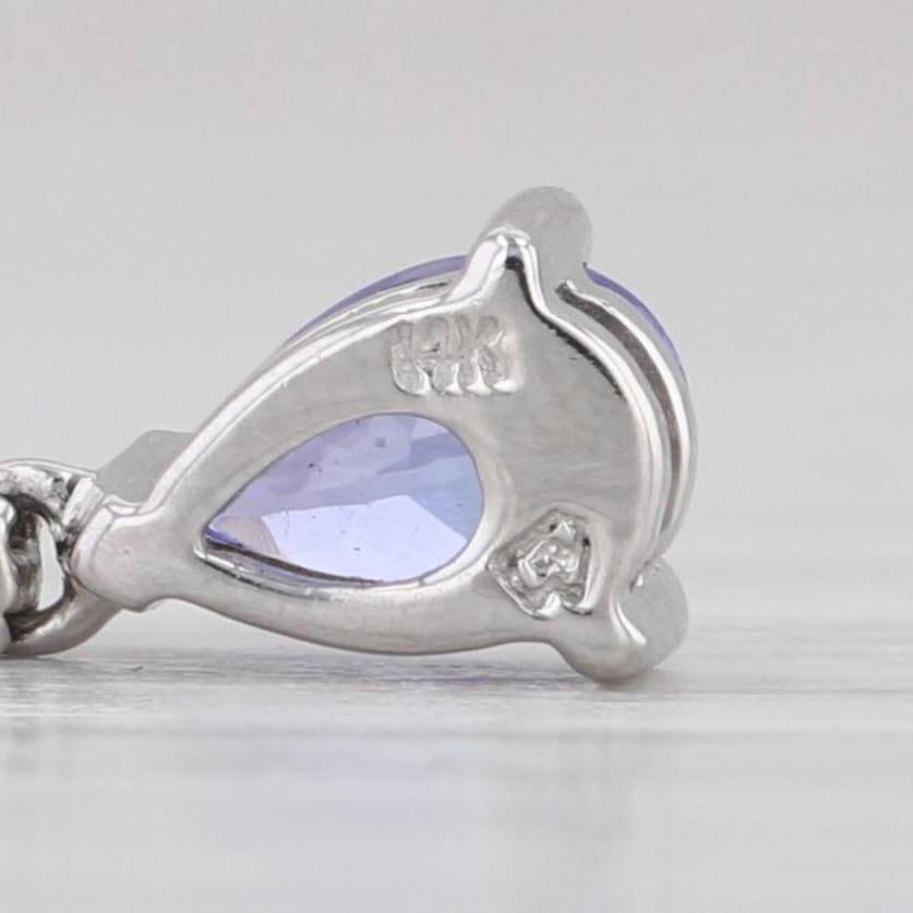 0.52ctw Tanzanite Diamond Journey Pendant 14k White Gold