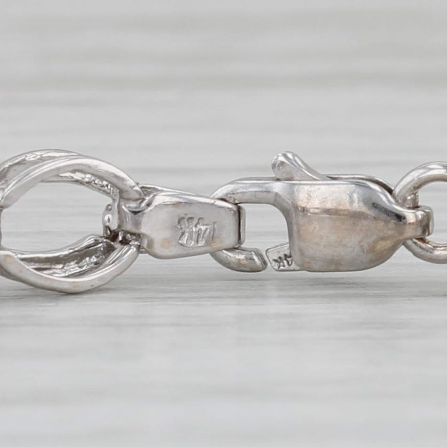 Gray 2.75ctw Amethyst Bracelet 14k White Gold 7” 5.6mm