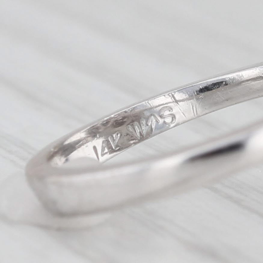 Light Gray 0.64ctw Diamond Cluster Ring 14k White Gold Size 5.75 Cluster Cocktail
