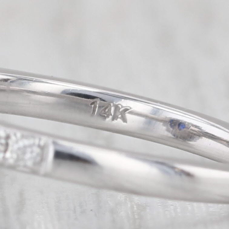 2.58ctw Blue Sapphire Diamond Halo Engagement Ring 14k White Gold Size 7