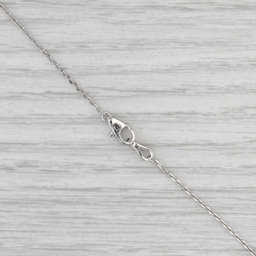 0.45ctw Diamonds by the Yard Flower Pendant Station Necklace 14k White Gold 18"