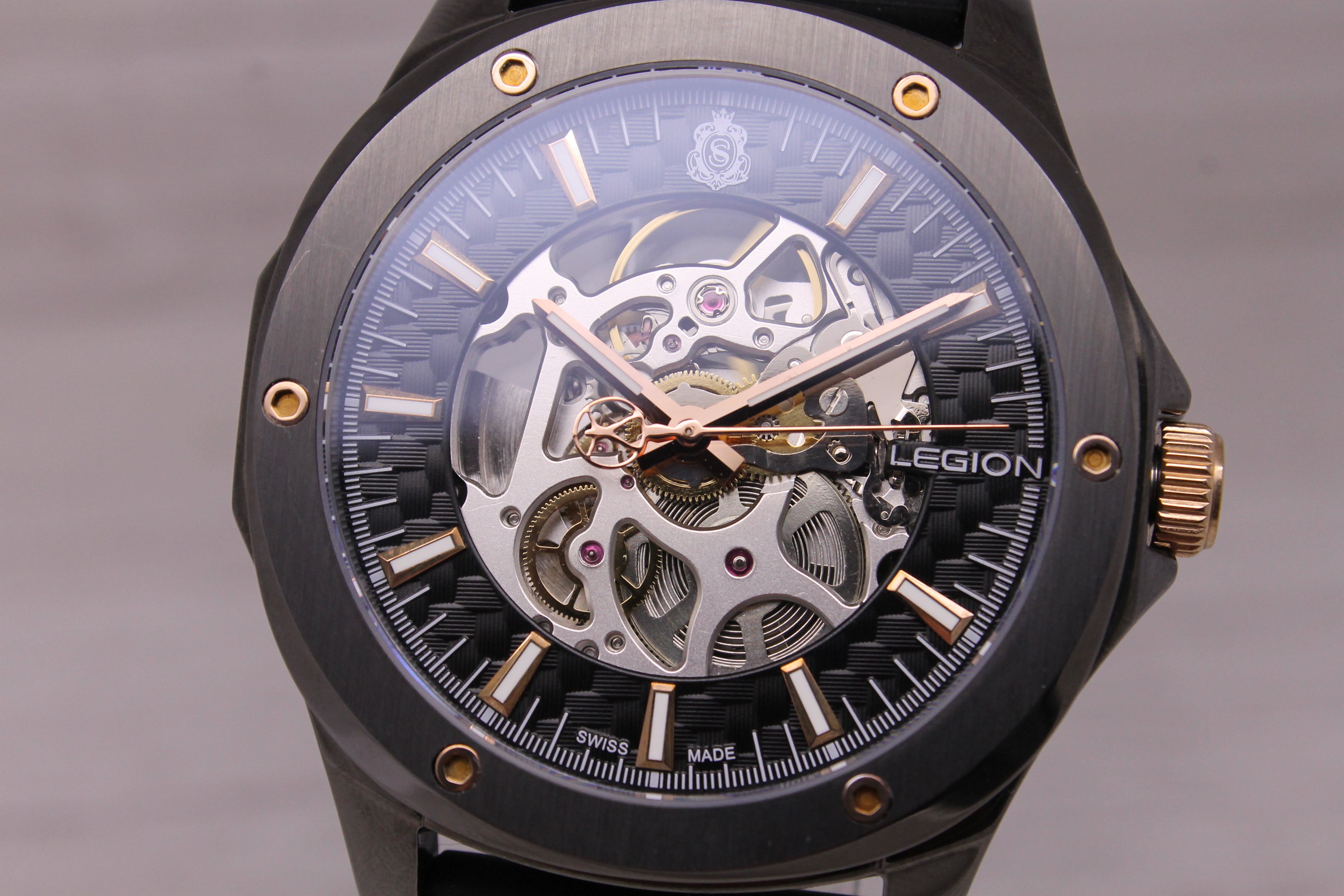 Legion 333 Mens 43mm Skeleton Automatic Watch by Craig Shelly Swiss Box & More