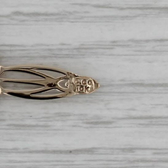 Floral Cross Pendant 10k Yellow Rose Green Black Hills Gold Coleman Co