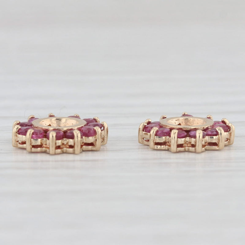 1ctw Ruby Earring Enhancers 14k Yellow Gold for Stud Earrings