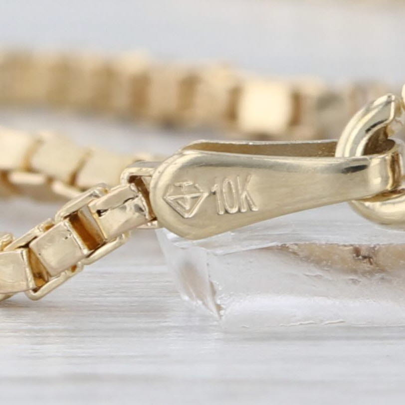 Long 22.25" 1.5mm Box Chain Necklace 10k Yellow Gold