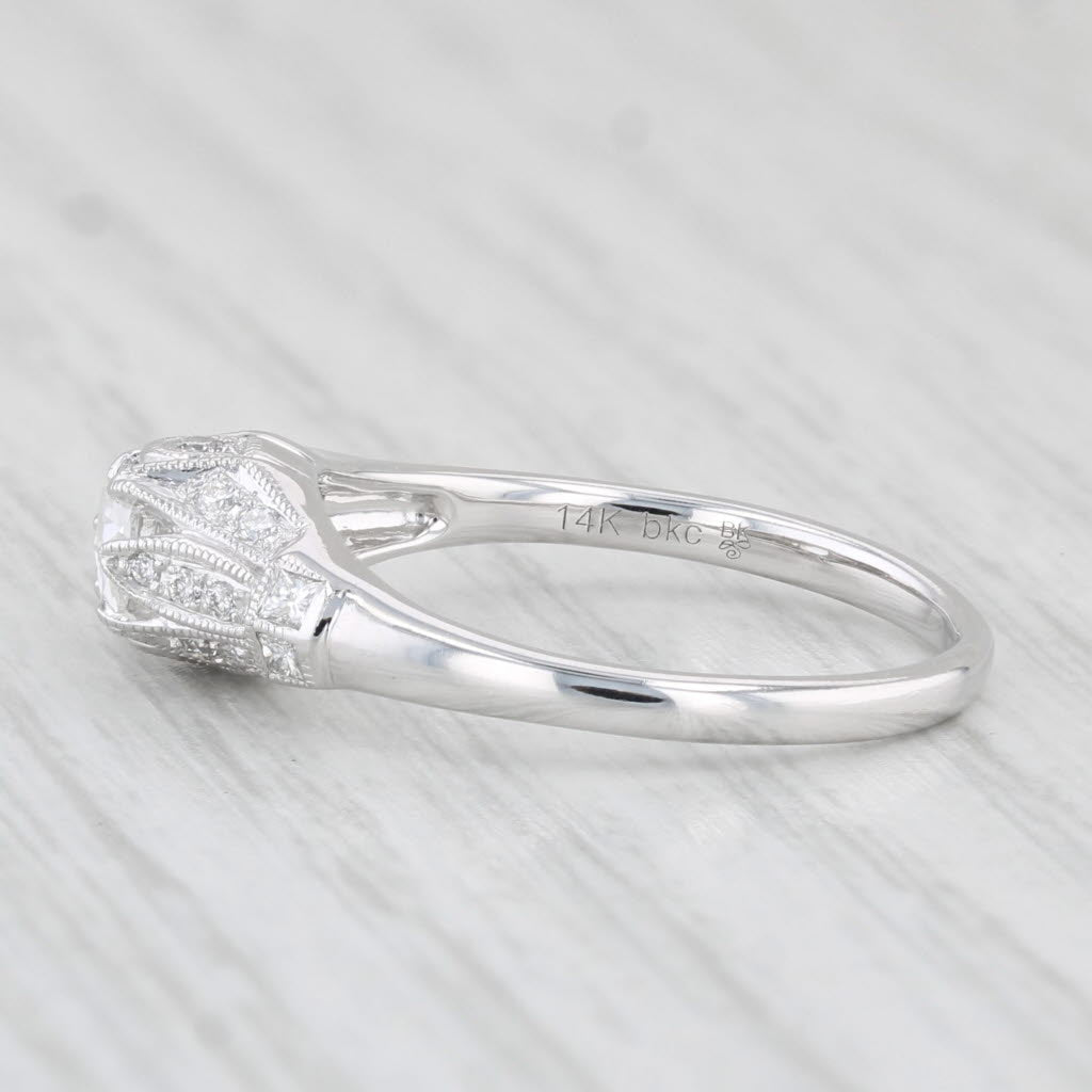 Light Gray New 0.26ctw Diamond Engagement Ring 14k White Gold Size 6.75 Beverley K