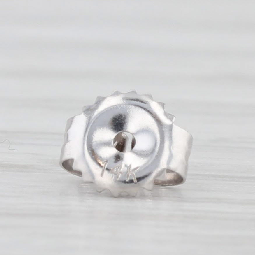 Light Gray 0.48ctw Diamond Halo Stud Earrings 14k White Gold