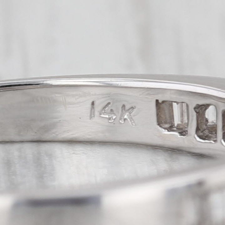 0.34ctw Diamond Wedding Band 14k White Gold Stackable Anniversary Ring Size 9.25