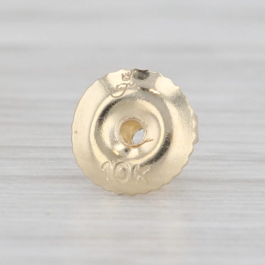 Light Gray New 0.20ctw Diamond Emerald Elephant Stud Earrings 10k Yellow Gold