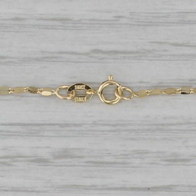 New Mirror Chain Necklace14k Yellow Gold 18.25" 1.4mm