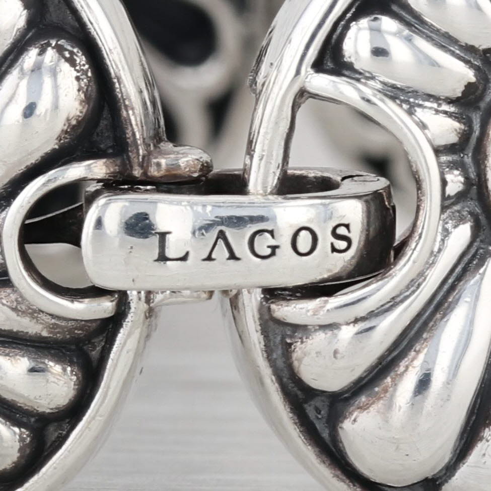 Lagos Chi Chi Bracelet Sterling Silver Scalloped Swirl Links Statement 6.5"