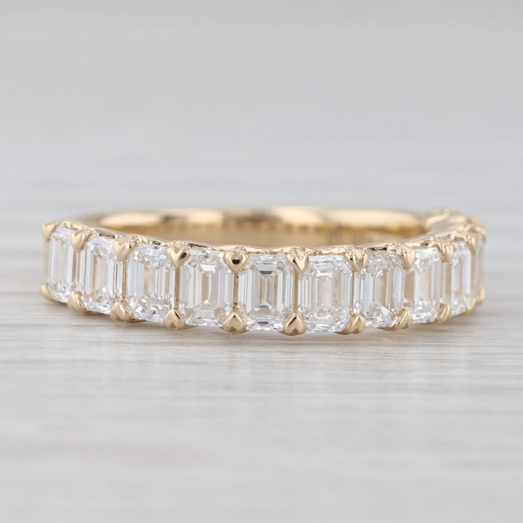 Light Gray New 1.85ctw Lab Grown Diamond Wedding Band 14k Yellow Gold Stackable Ring Sz 6.5