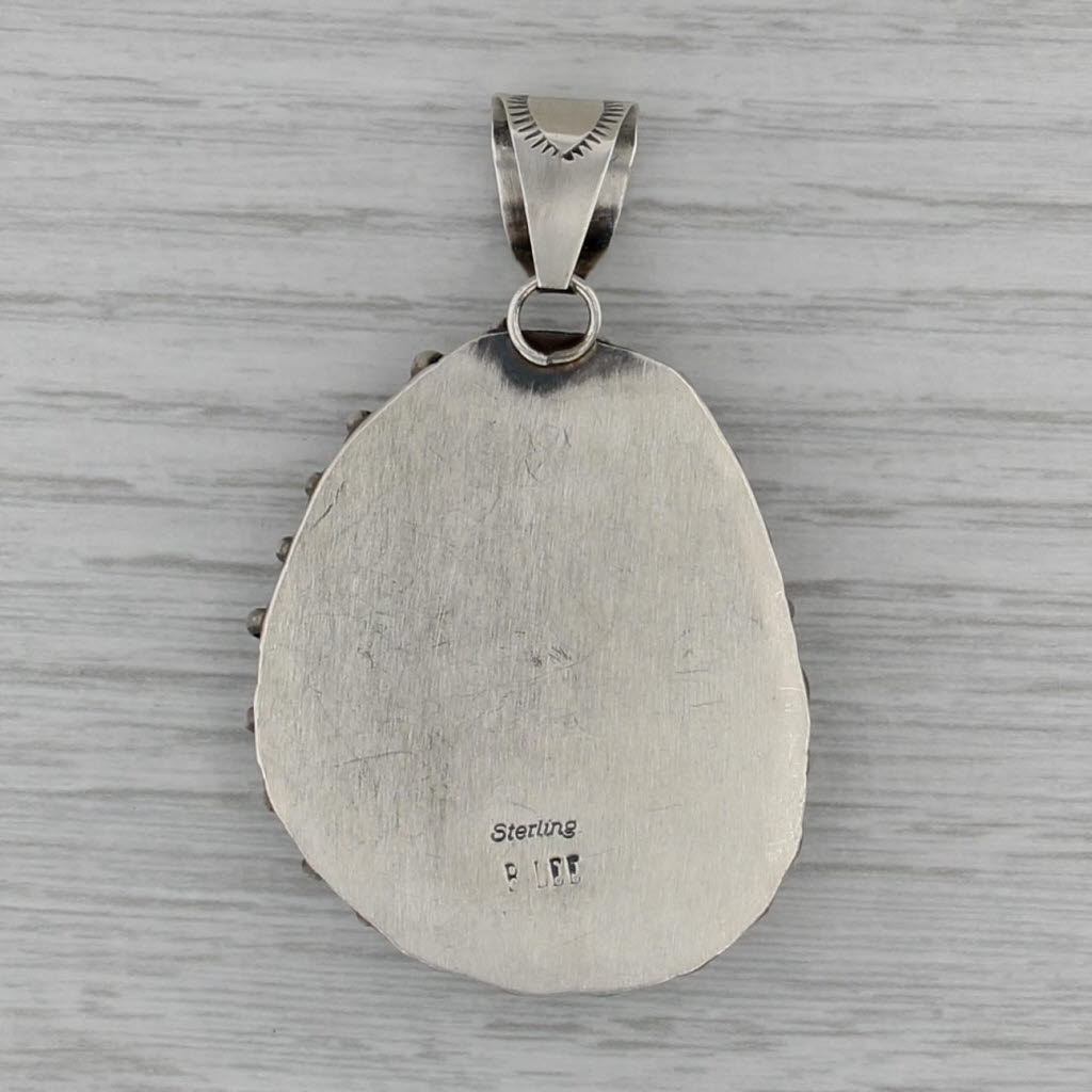 Betta A Lee Vintage Navajo Chrysocolla Pendant Sterling Silver Native American