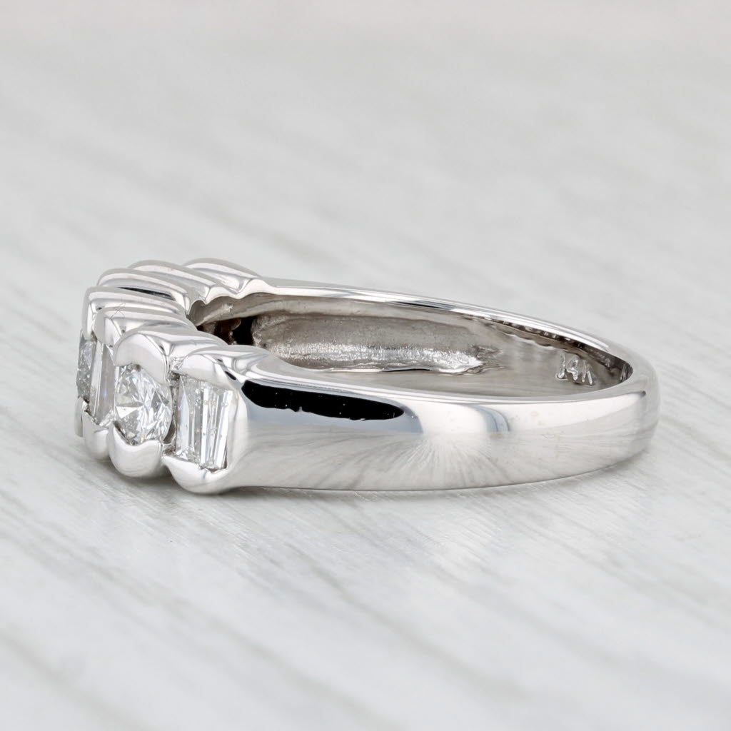 Light Gray 1ctw Diamond Ring 14k White Gold Wedding Anniversary Band Size 7