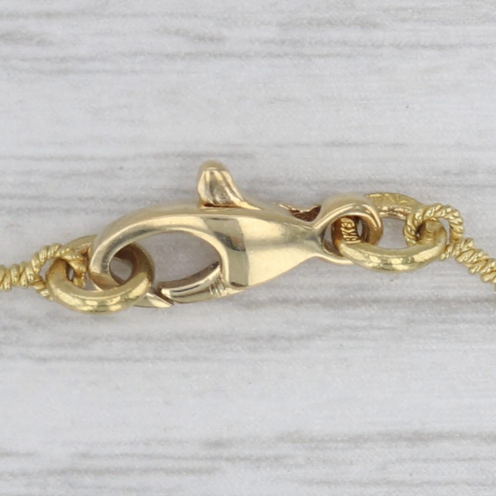 Bar Chain Necklace 18k Yellow Gold 18" 2mm Textured Links