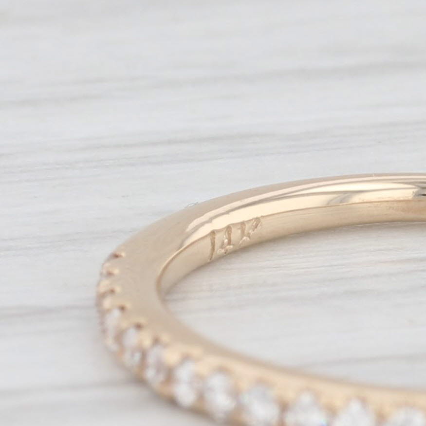 New 0.24ctw VS2 Diamond Wedding Band 14k Yellow Gold Stackable Size 6