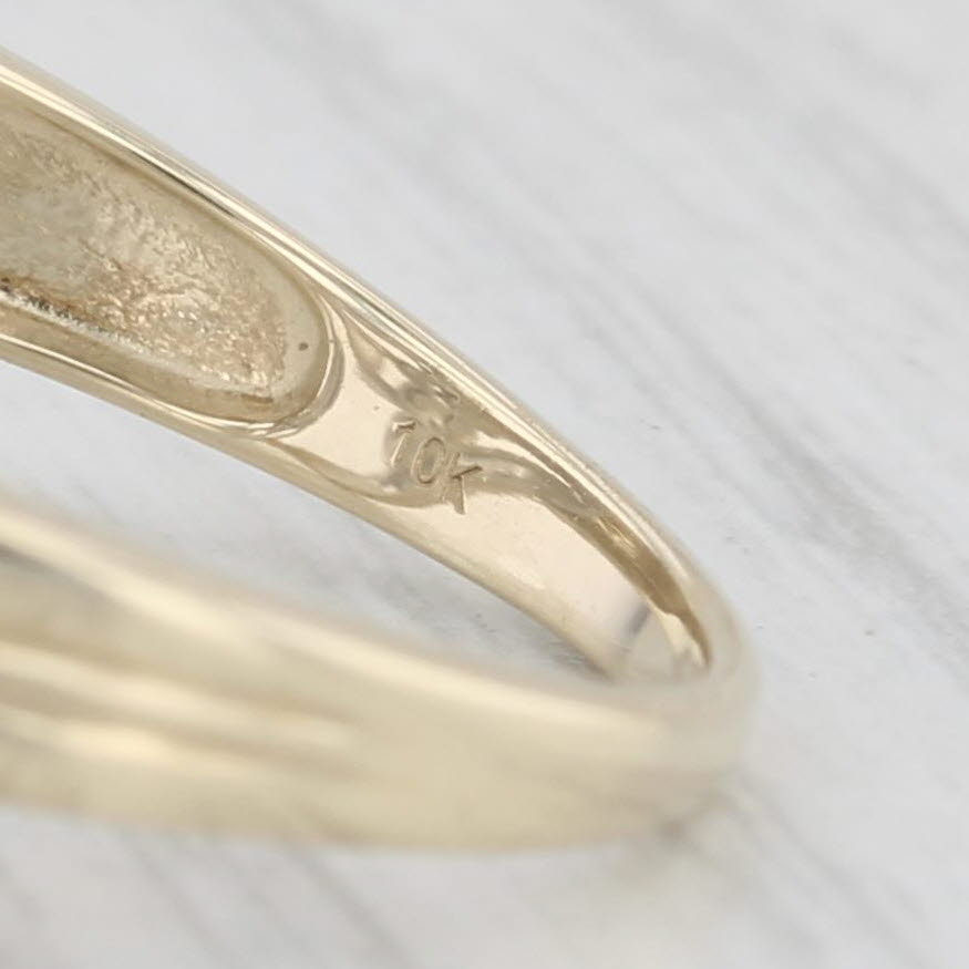 Light Gray 0.11tw Diamond Cluster Bypass Ring 10 Yellow Gold Size 7 Engagement