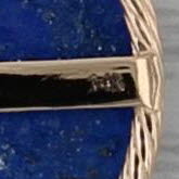 Blue Lapis Lazuli Oval Cabochon Pendant 14k Yellow Gold