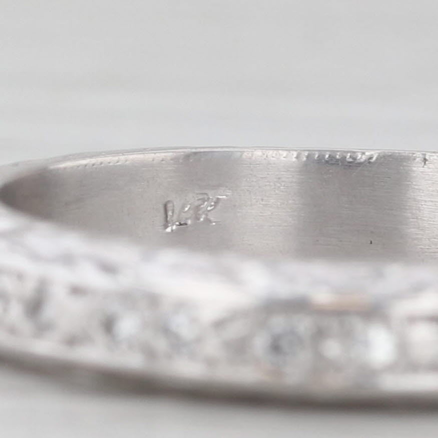 Light Gray 0.24ctw Diamond Eternity Wedding Band 14k White Gold Stackable Anniversary Ring