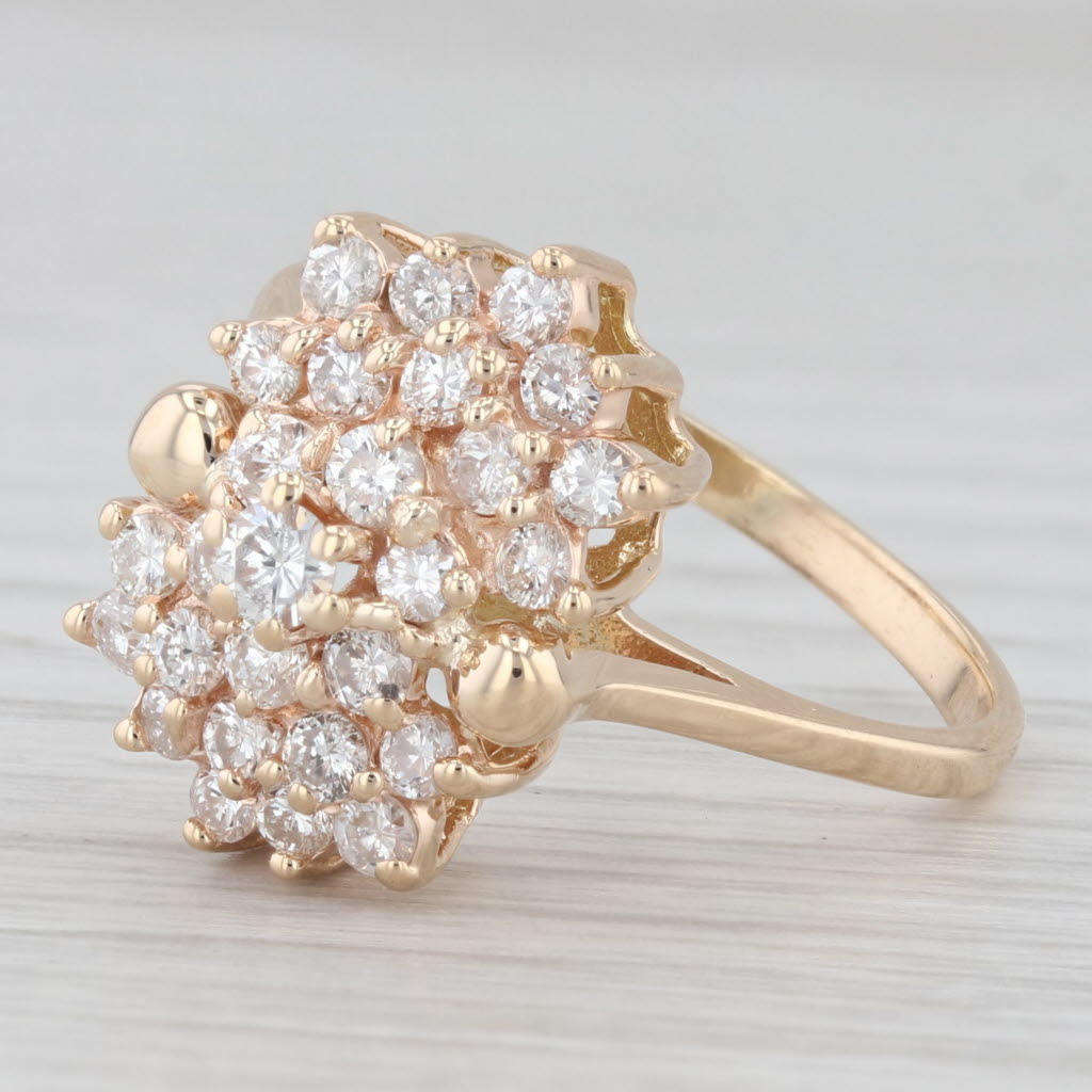 On sale 14k Diamond Cluster