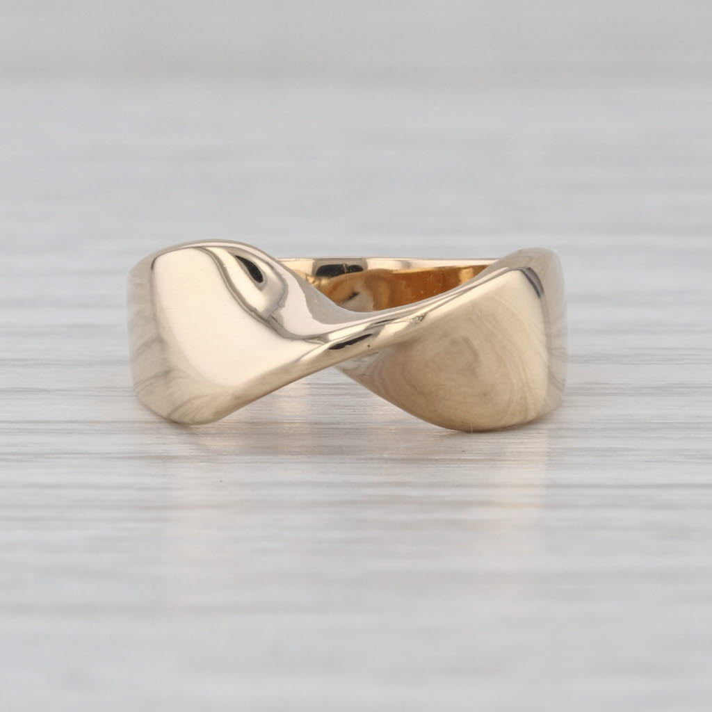 Twist Statement Band 14k Yellow Gold Size 5.5 Ring Stackable