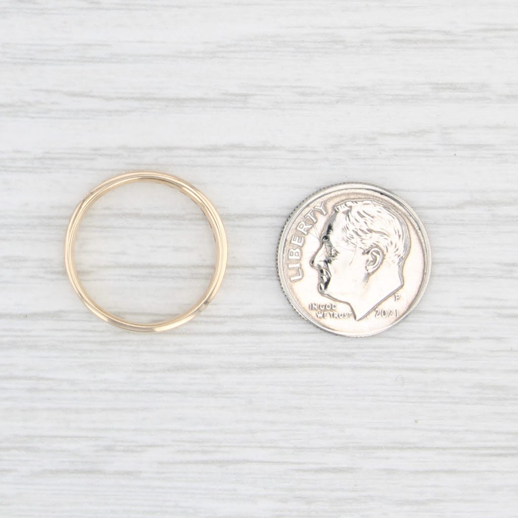0.24ctw Diamond Wedding Band 14k Yellow Gold Size 5.5 Stackable Ring