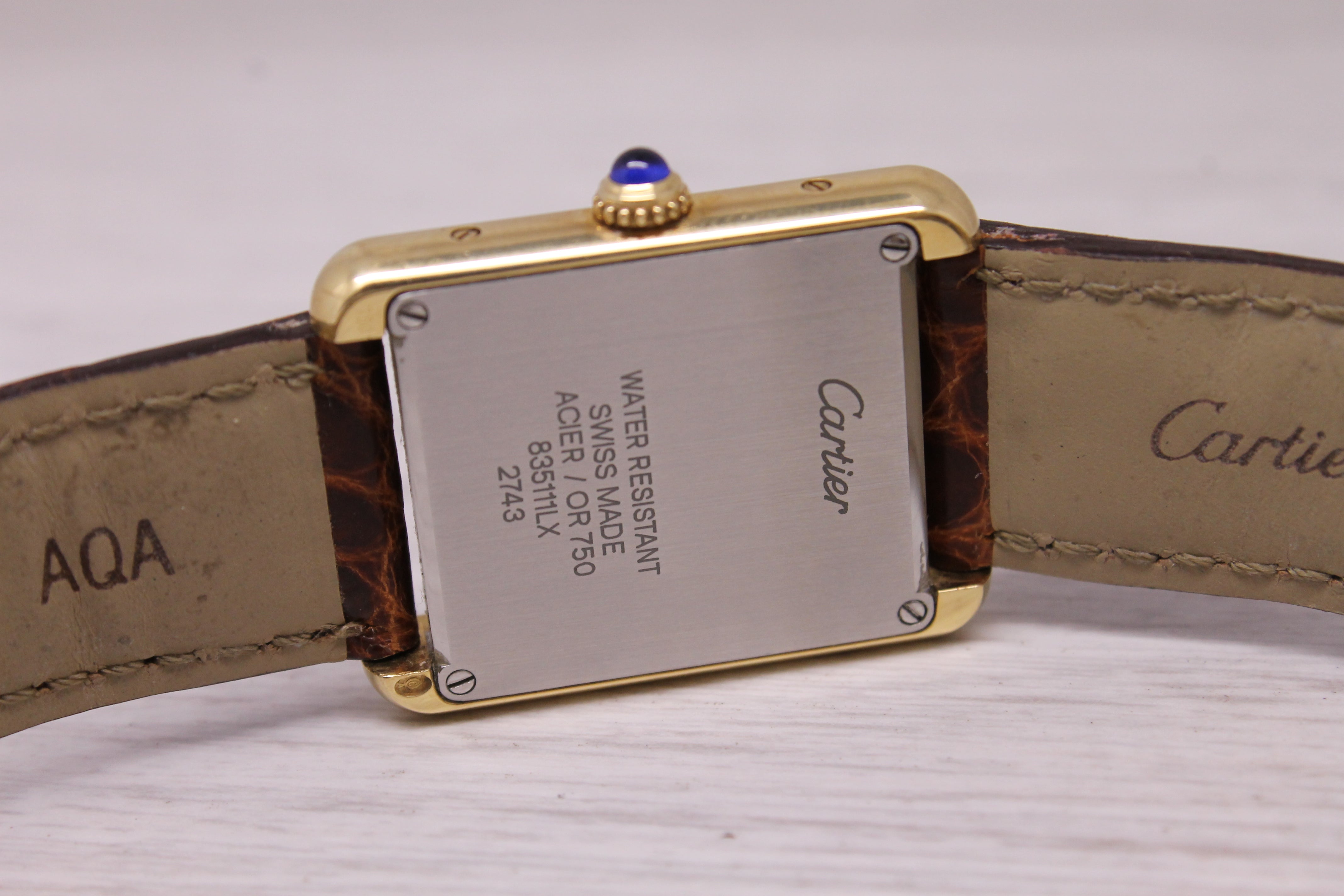 Cartier Tank Solo 2743 24mm 18k Yellow Gold & Steel Quartz Watch w/ 18k Buckle