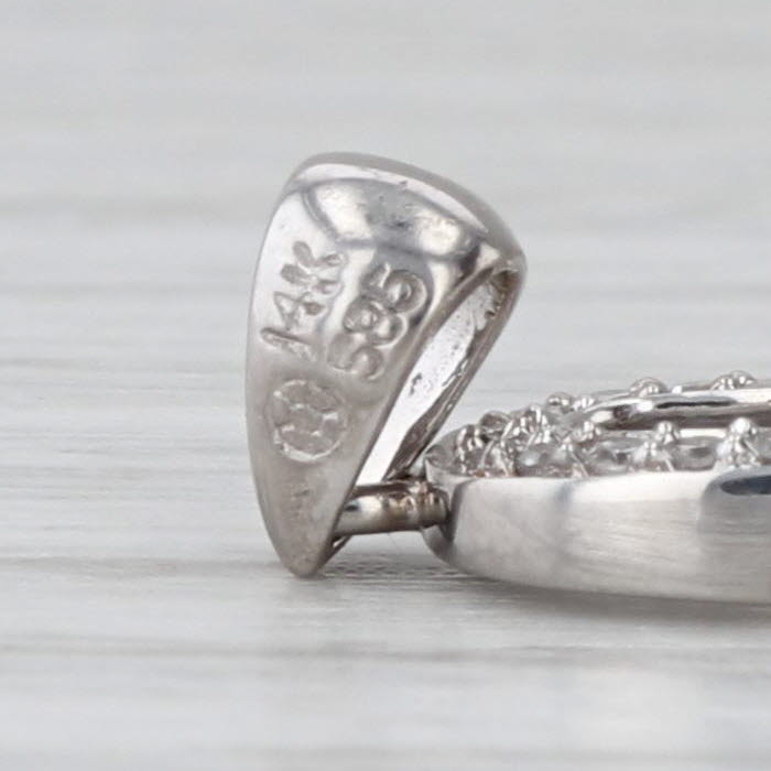 0.26ctw VS2 Diamond Open Work Cross Pendant 14k White Gold