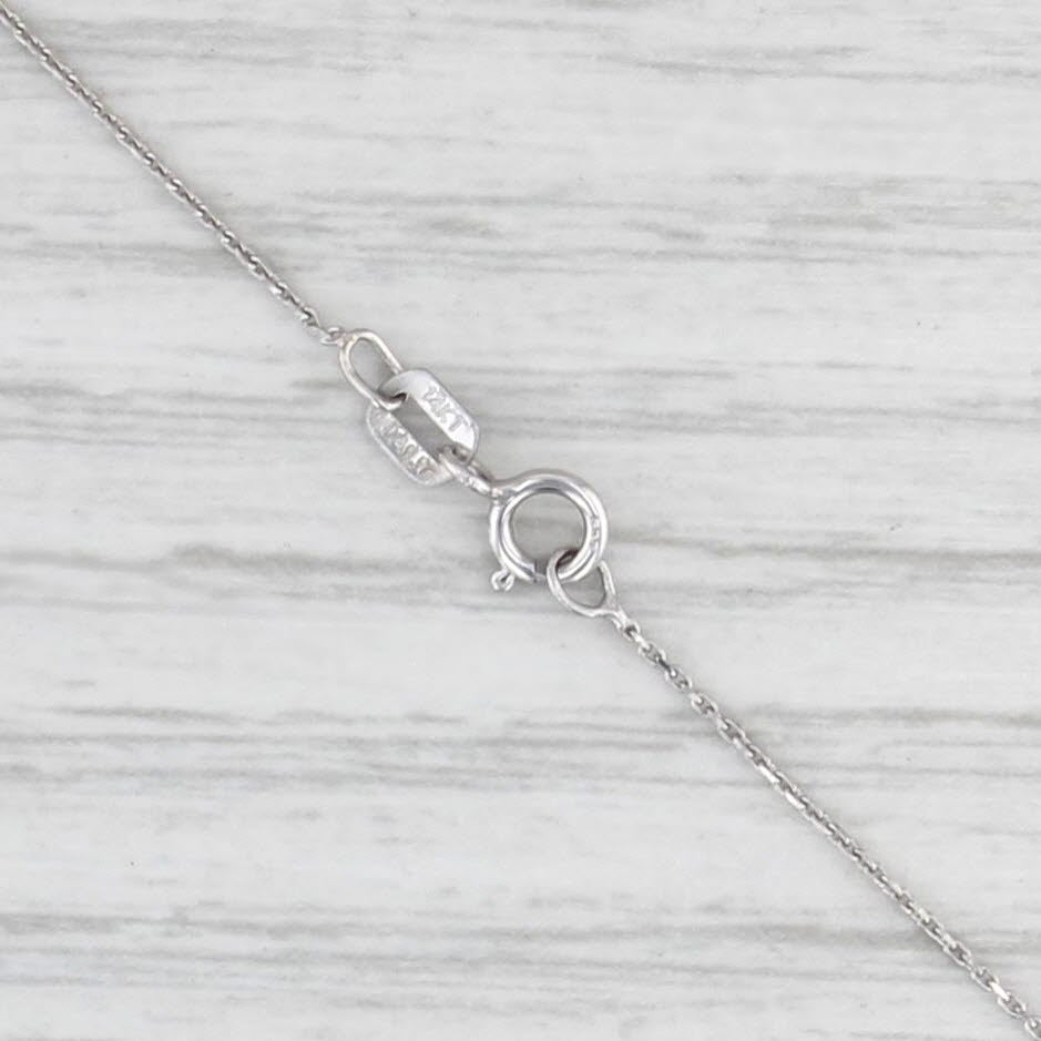 Diamond Hebrew Star Pendant Necklace 14k White Gold 16" Cable Chain