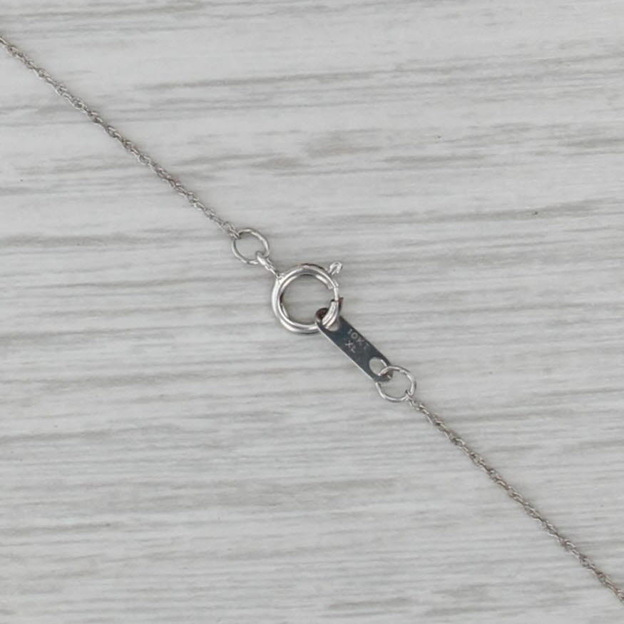 0.27ctw Diamond 3-Stone Journey Pendant Necklace 10k White Gold 18" Rope Chain
