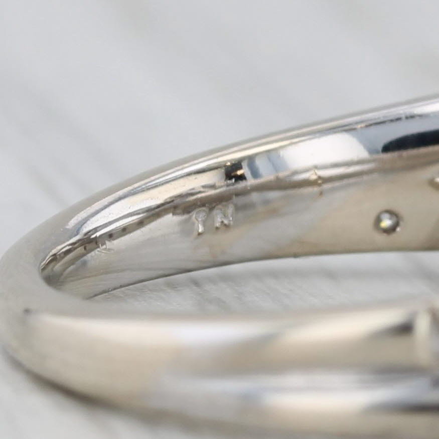 Gray 0.68ctw Round Diamond Halo Engagement Ring 14k White Gold Size 8