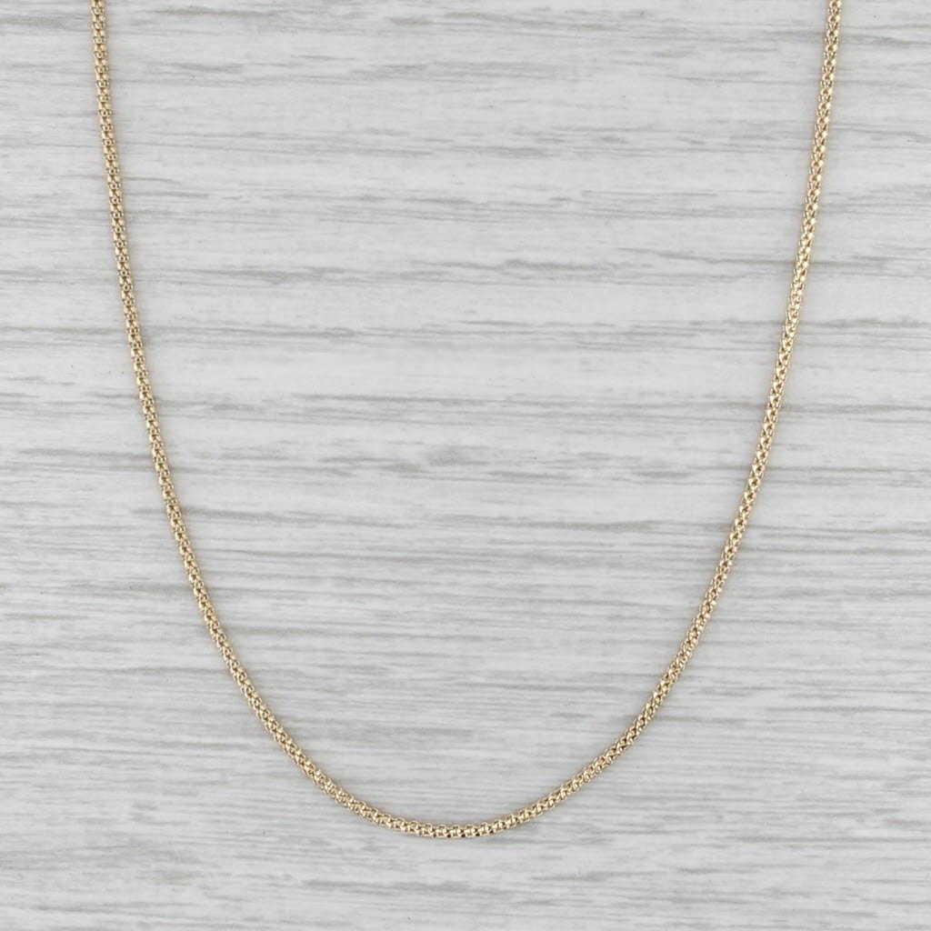 Hollow Snake Chain Necklace 14k Yellow Gold 18" 1.3mm