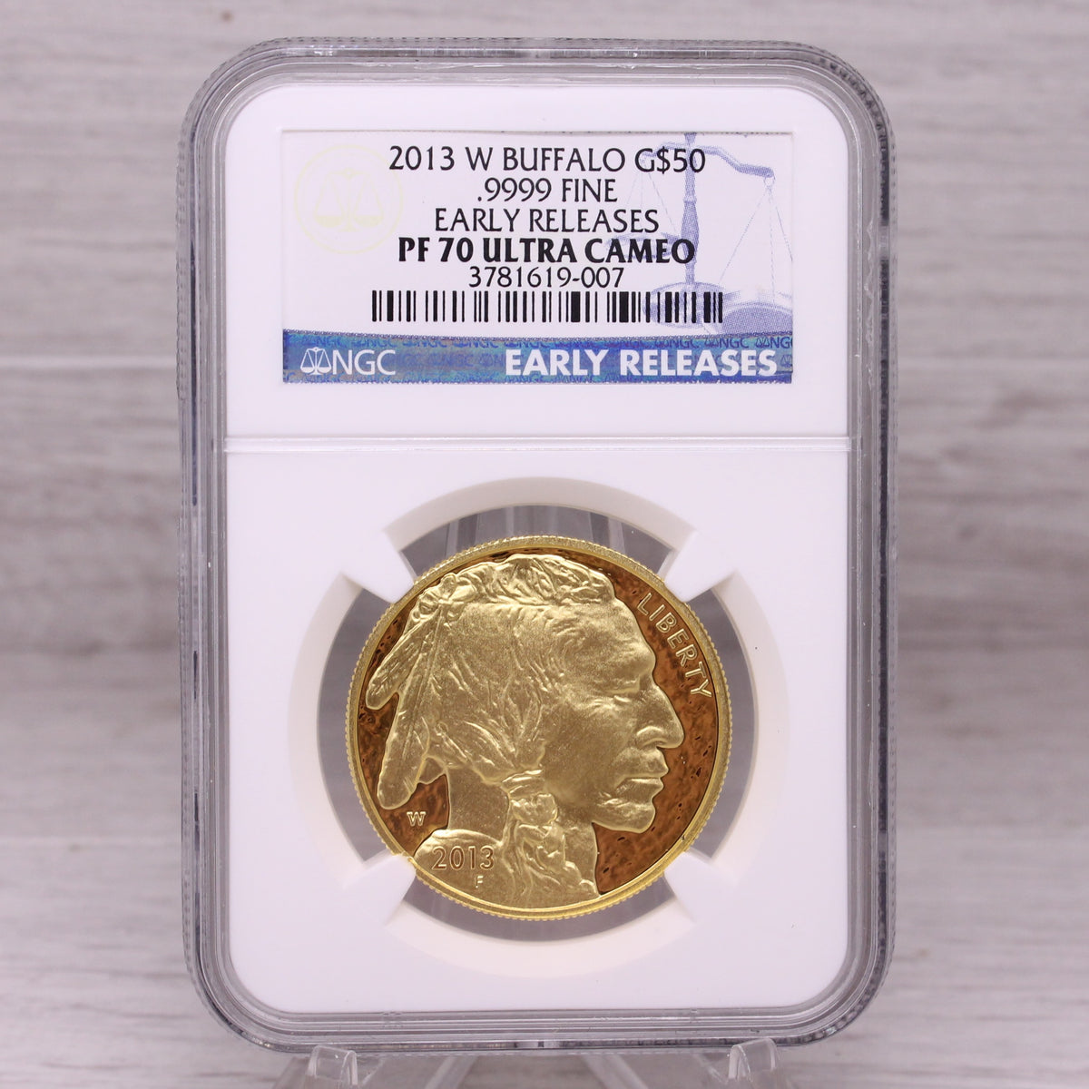 2013 W $50 Gold Buffalo 1ozt 9999 Fine NGC PF70 Ultra Cameo Early Releases