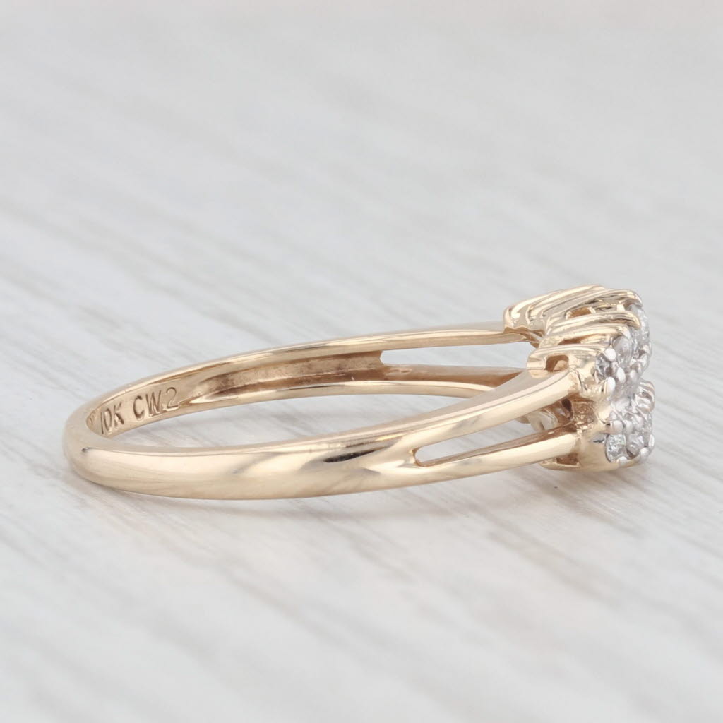 Light Gray Diamond Yellow Gold Ring 10k Size 8 Anniversary Stackable