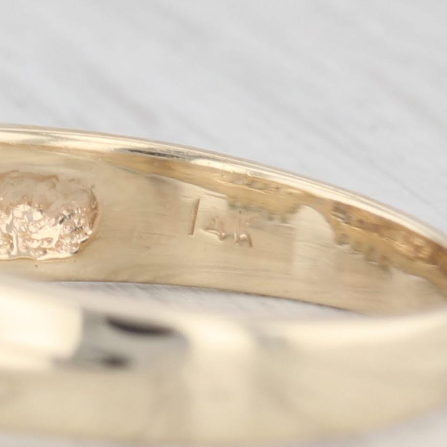 Light Gray 0.93ctw Round Diamond Engagement Ring 14k Yellow Gold Size 8