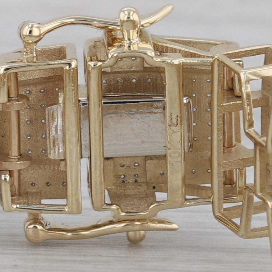 Rosy Brown 2.50ctw Diamond 10k Yellow Gold 9" Bracelet