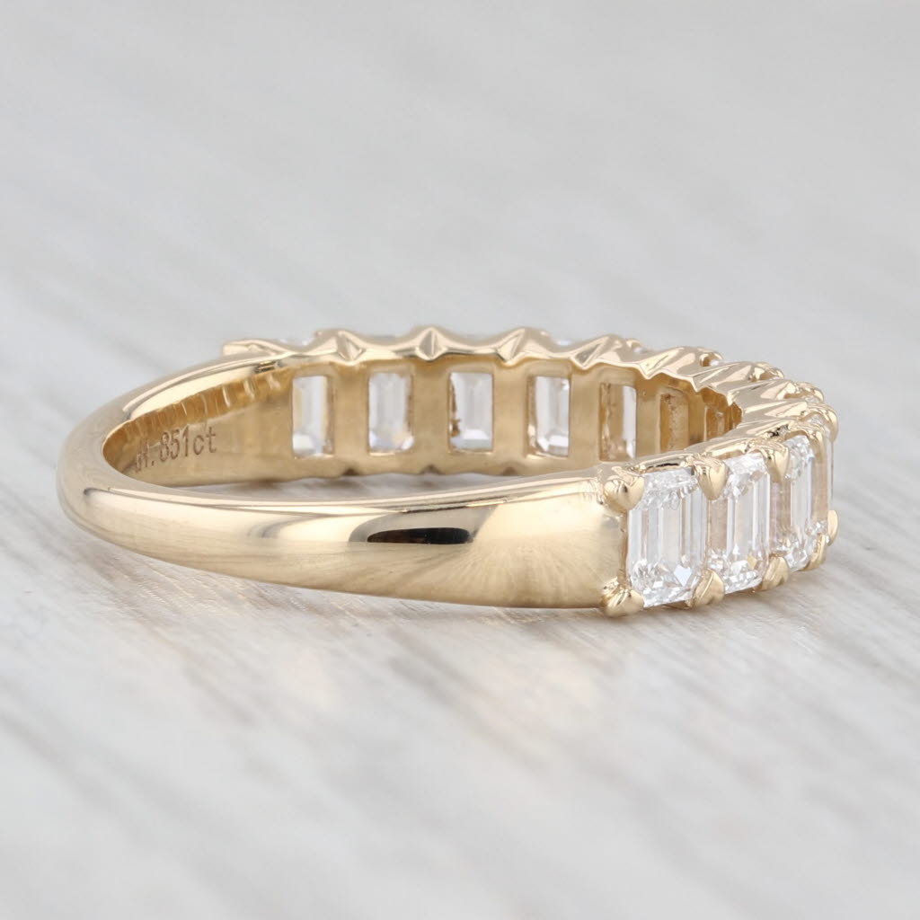 Light Gray New 1.85ctw Lab Grown Diamond Wedding Band 14k Yellow Gold Stackable Ring Sz 6.5