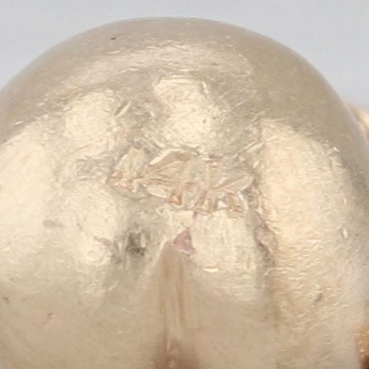 Vintage Peach Charm 14k Yellow Gold Small Pendant