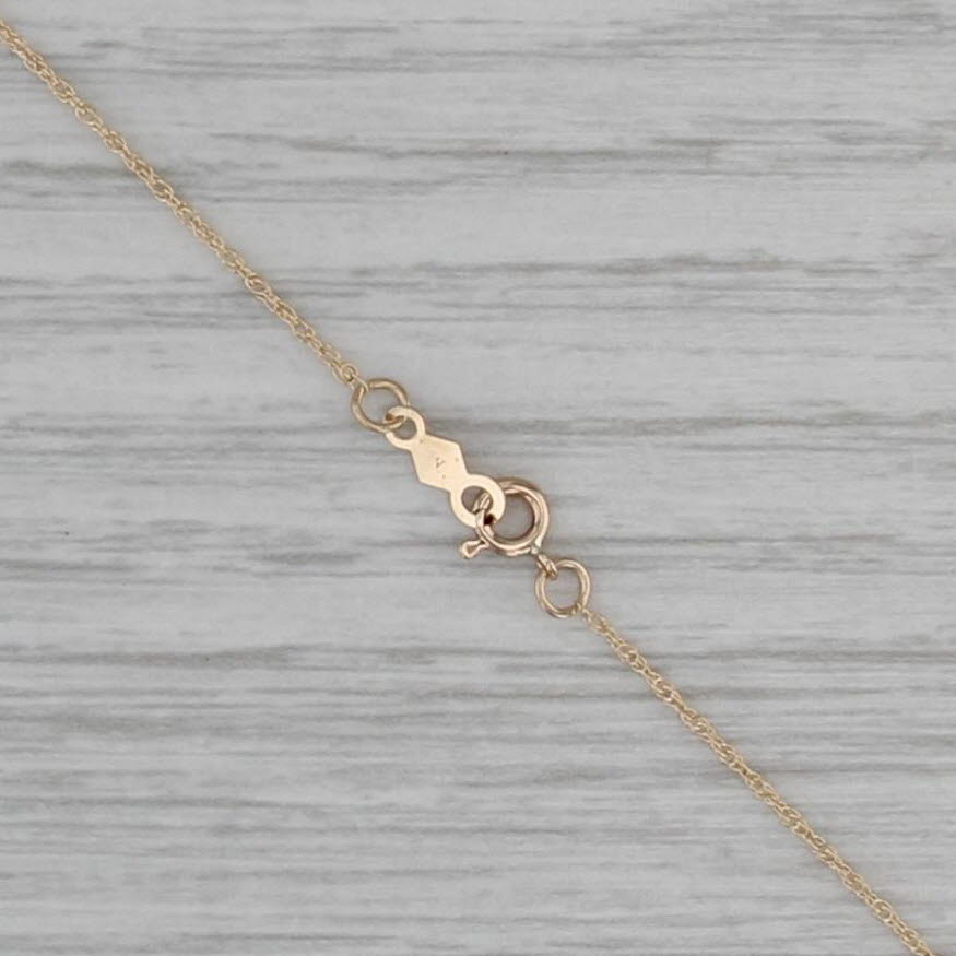16.25" 0.9mm Rope Chain Necklace 14k Yellow Gold