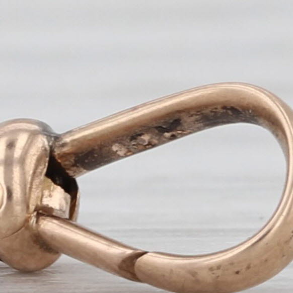 Antique Spring Hook Dog Clip Clasp 10k Yellow Gold Findings Jewelry Making