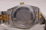 Vintage 1987 Rolex Datejust 16013 Mens 36mm Two Tone Watch Black Dial Box Papers