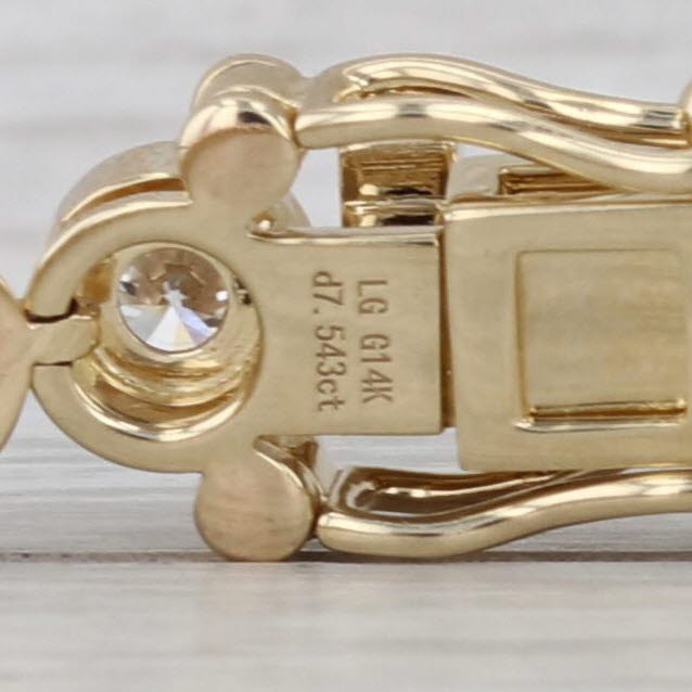 New 7.54ctw Lab Diamond Tennis Bracelet 14k Yellow Gold 6.75" 5.6mm