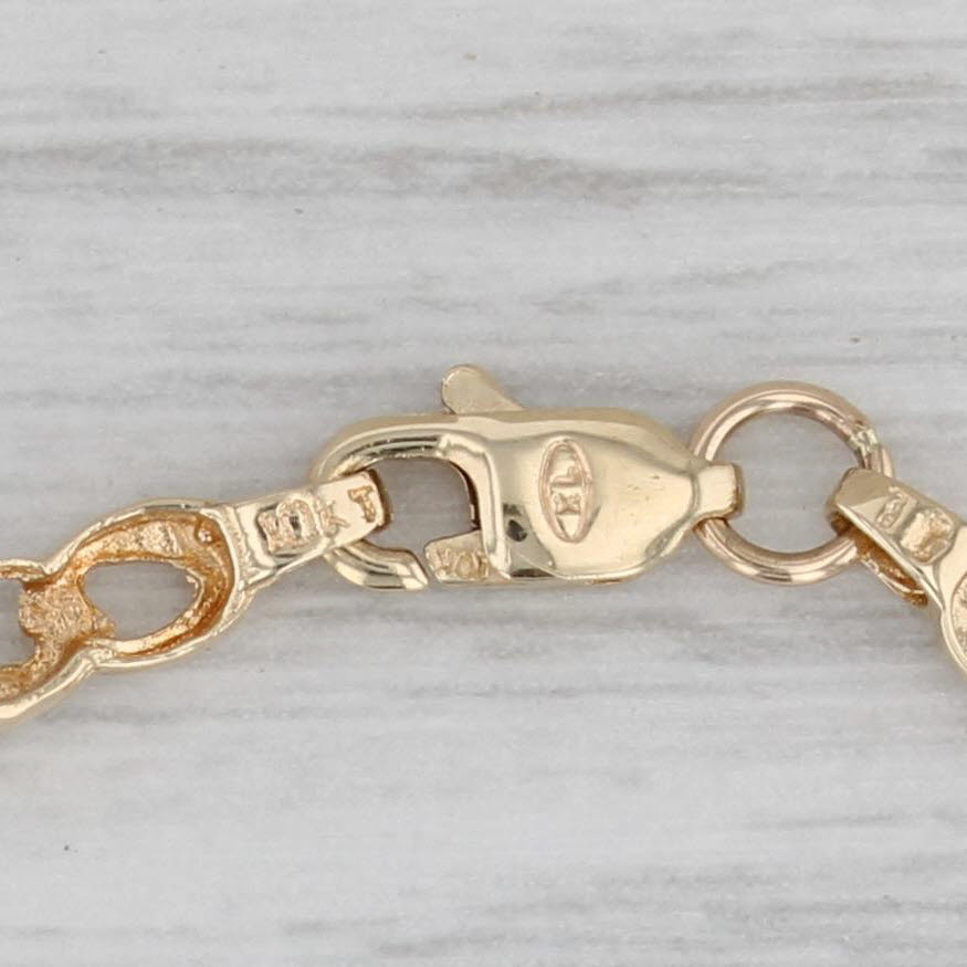 Gray 2.50ctw Lab Created Blue Sapphire Diamond Bracelet 10k Yellow Gold 7"