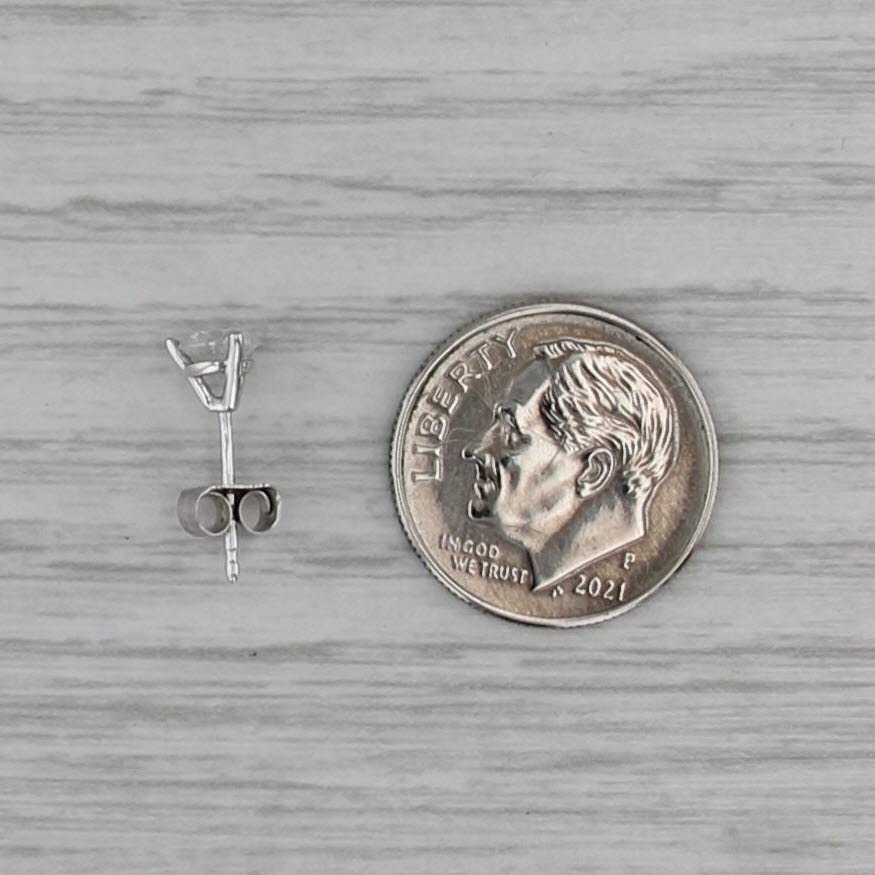 0.29ct Single Diamond Stud Earring 14k White Gold Round Solitaire Studs